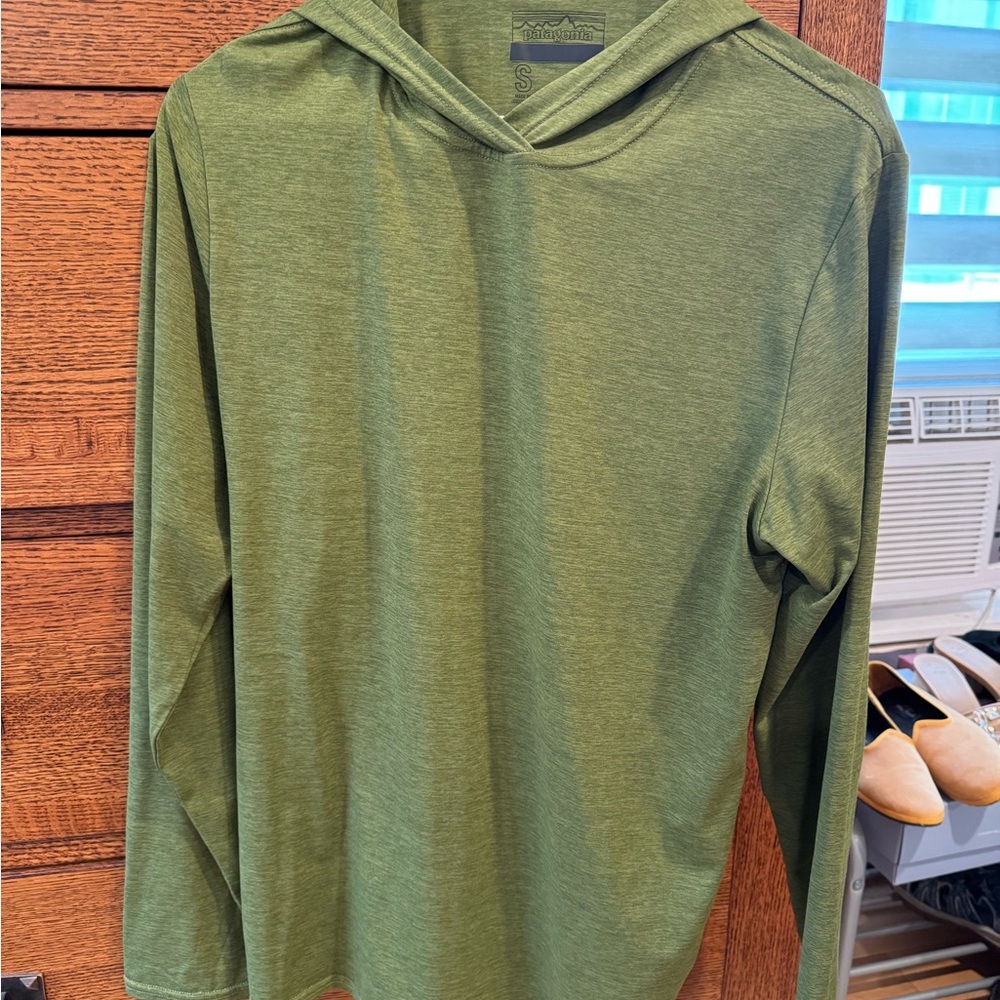 Patagonia Olive Hooded Shirt